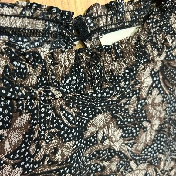 MELLODAY Black and Brown Patterned Dress - Picture 6 of 10